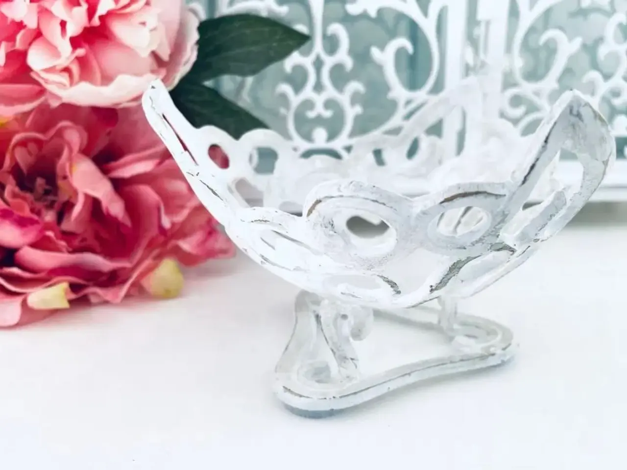Billede 3 - Lysestage shabby chic 