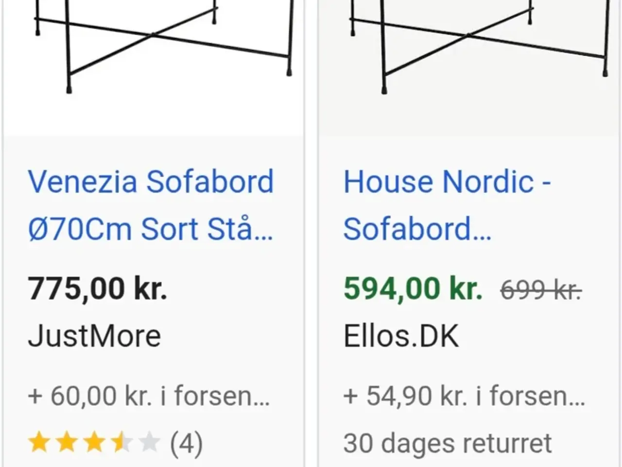 Billede 2 - HouseNordic Venezia sofabord Ø70 cm