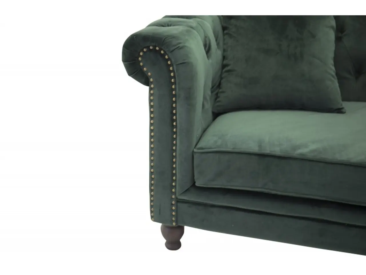 Billede 3 - Velvet 3 personers Sofa - Grøn velour