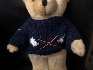 Bamse med blå striktrøje