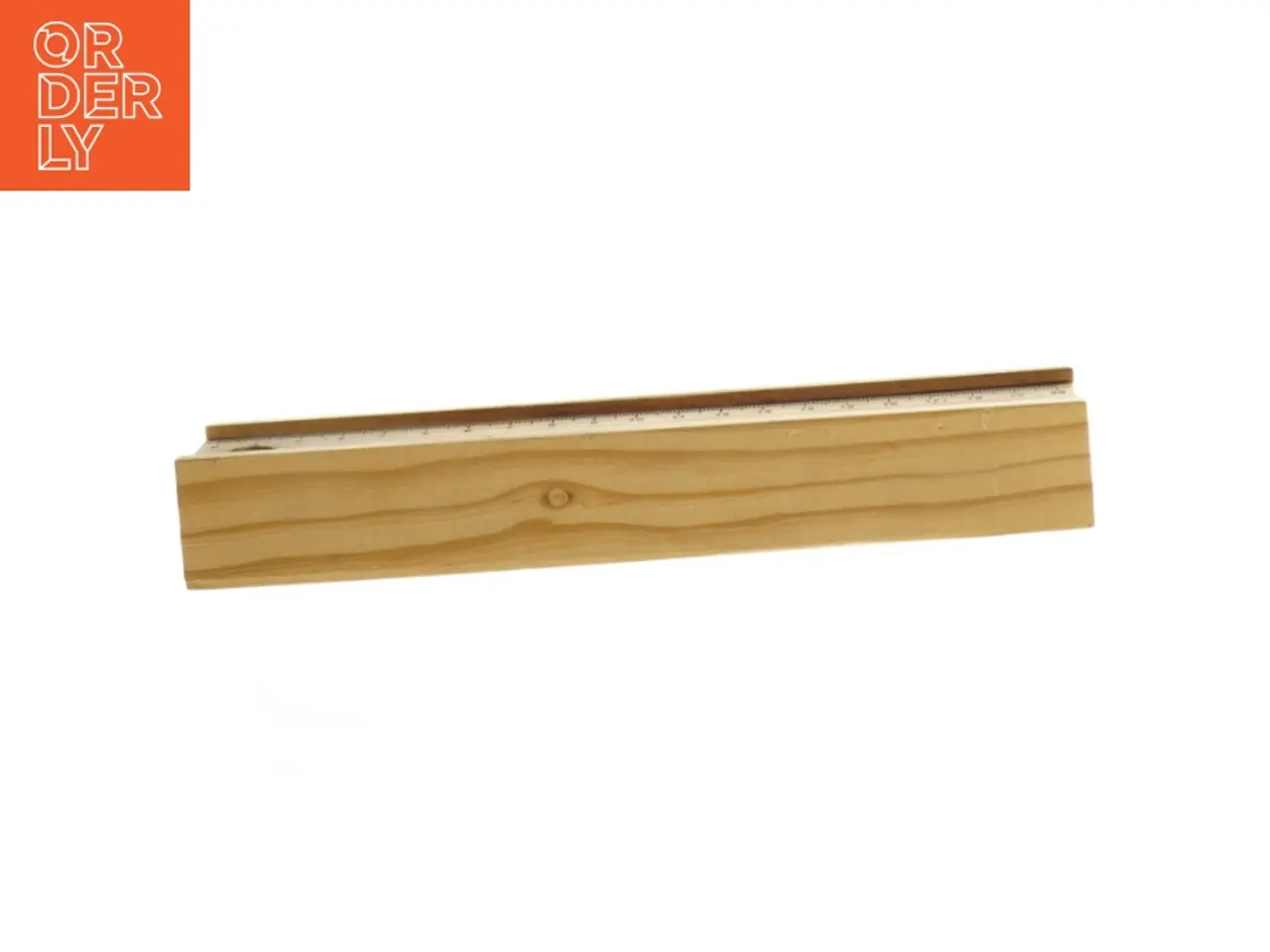 Billede 2 - Træ lineal med holder (str. 20 cm)