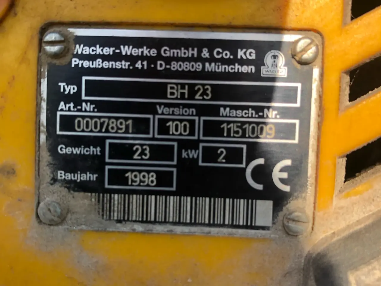 Billede 9 - Wacker betonhammer