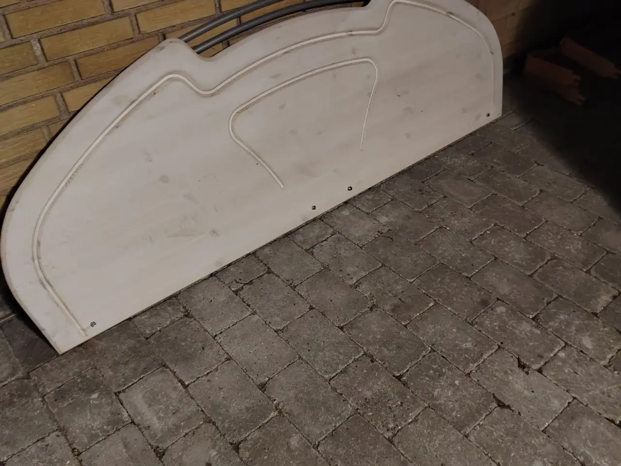 Billede 1 - Senge gavl hvid bejdset