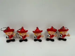 5 stk. originale Mexico 86' nøgleringe