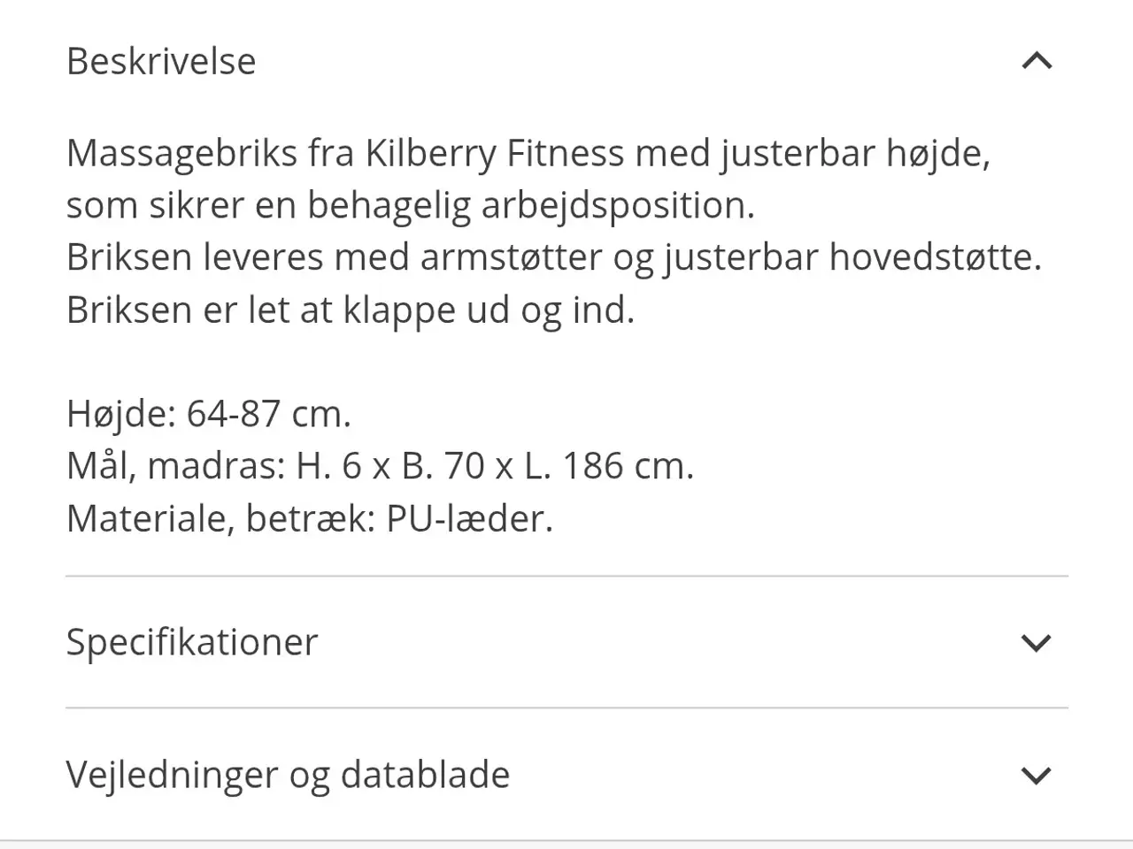 Billede 2 - Massagebriks sammenklappelig 