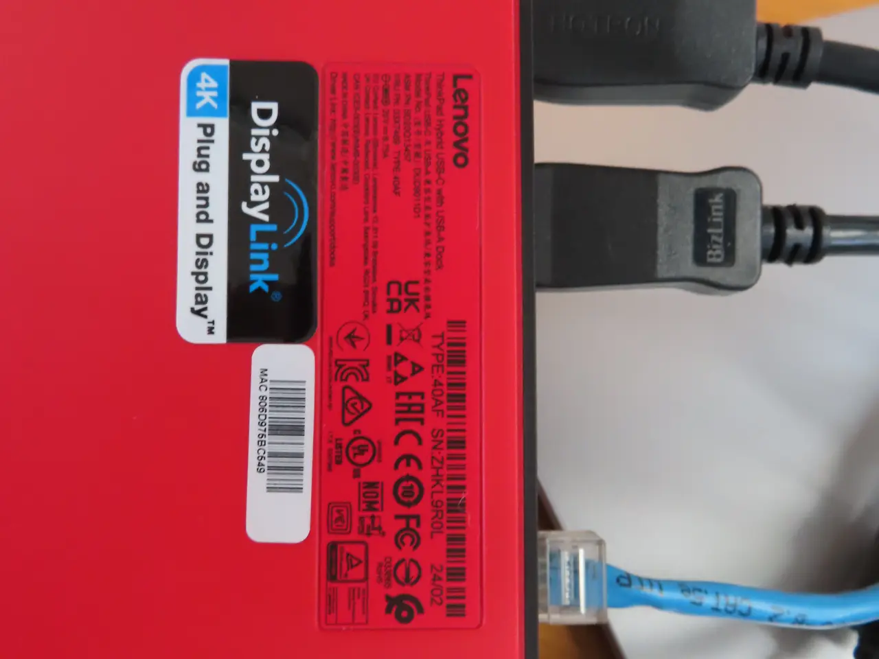 Billede 6 - 2 stk. Computerskærme PHILIPS 346B, HP E233 samt dockingstation LENOVO