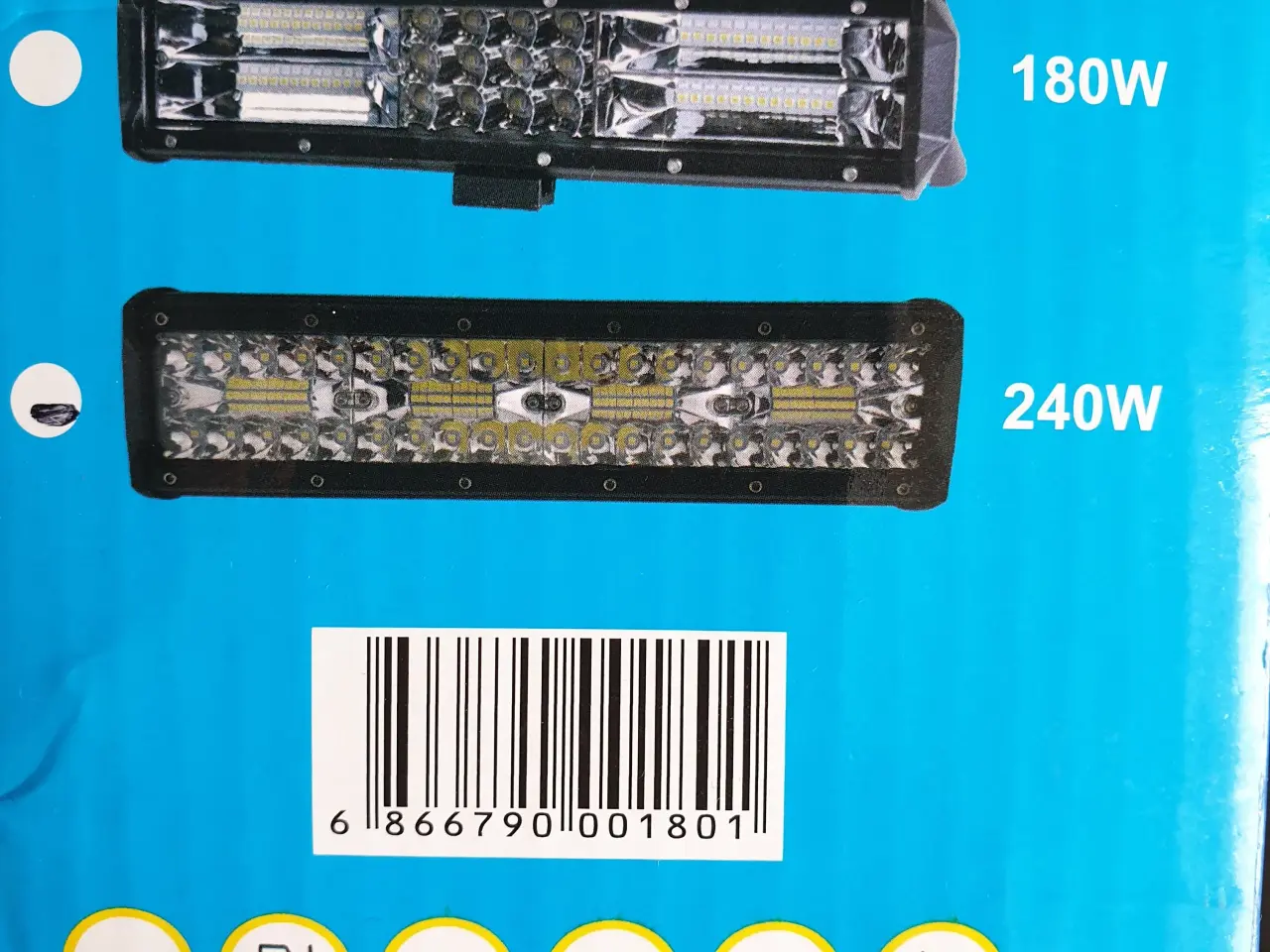 Billede 10 - 9-30V 240W 8640LM 6000K IP67 LED Arbejdslampe