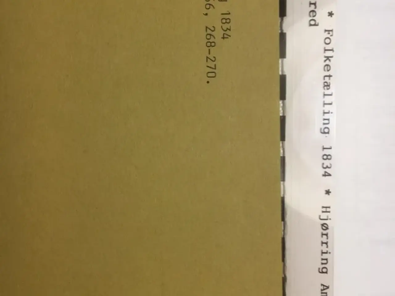 Billede 1 - Folketælling Børglum H. 1834. Giv bud.