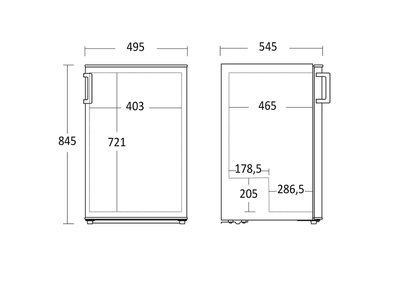 Billede 2 - Lagerkøleskab 108 Liter – KK 152 E