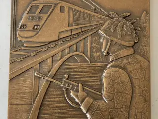 Bronce platte JÄRNVÄGARNAS DRIFTVÄRN 1946-1996