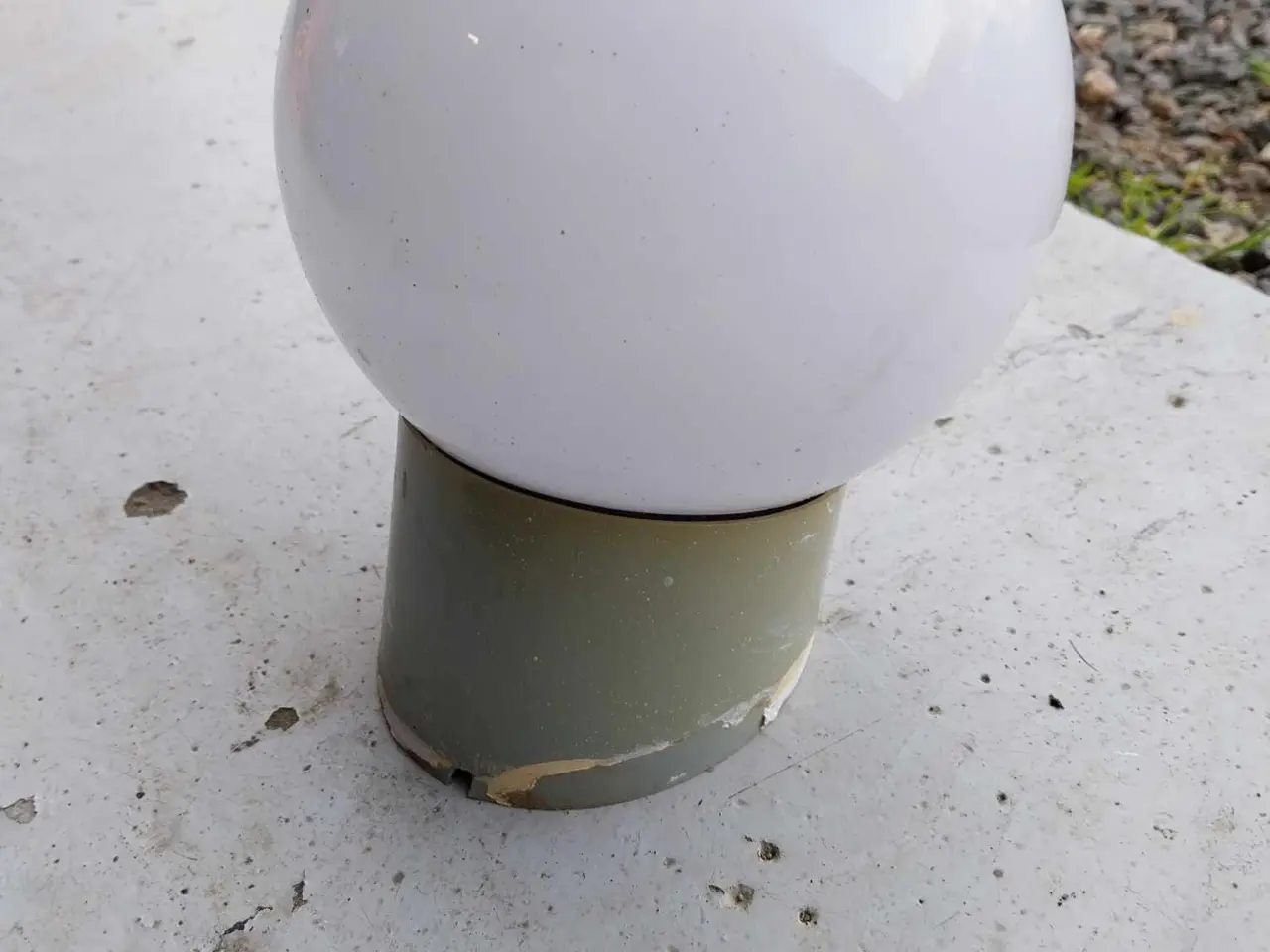 Billede 2 - Kuppel lampe hvidt glas - retro