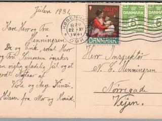 Julemærke 1931 på Postkort
