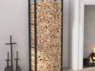 Brændestativ 50x28x132 cm stål matsort