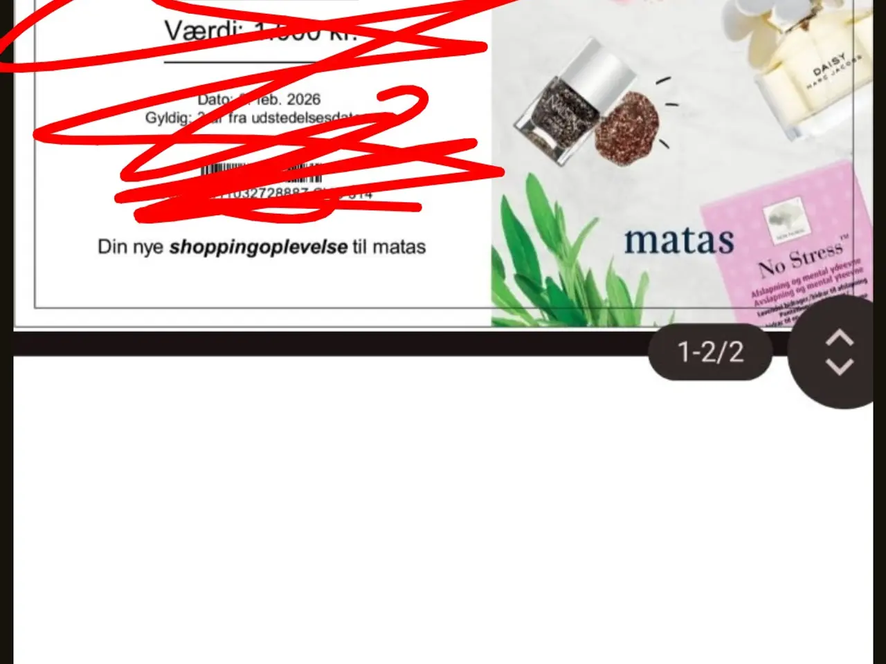 Billede 1 - Digitalt Gavekort til Matas 1000