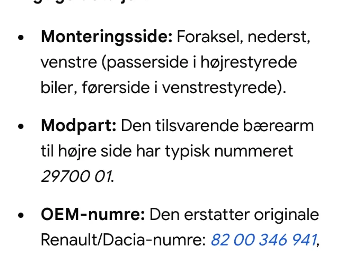 Billede 4 - Bærearm til Renault Clio mfl
