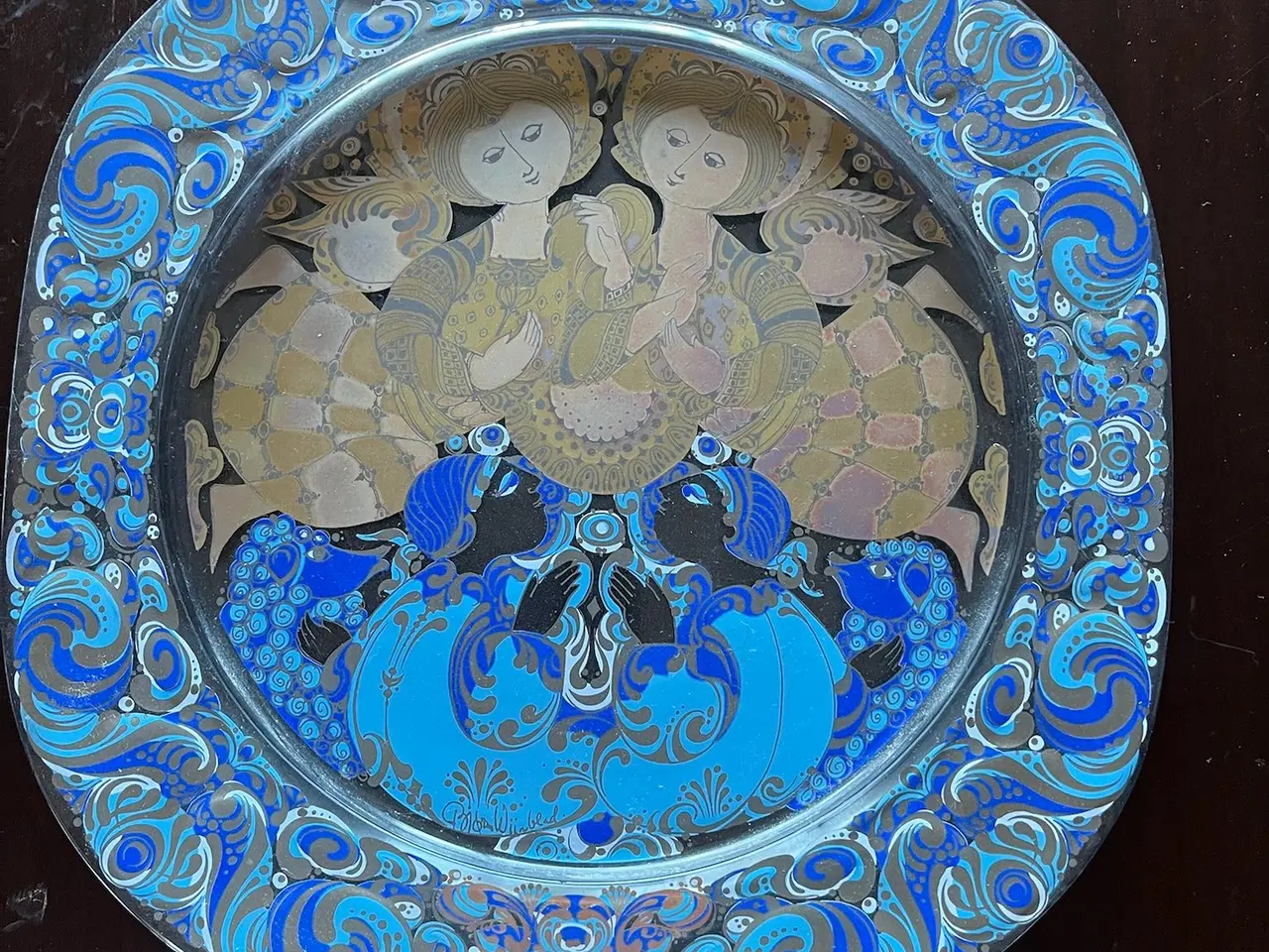 Billede 3 - Bjørn Viinblad platter, 4 stk.