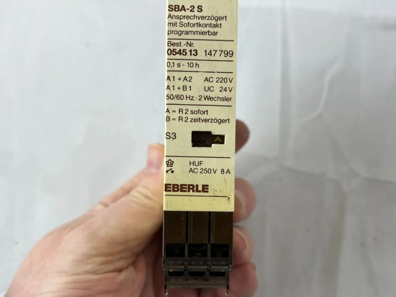 Billede 8 - Eberle SBA-2S Timer relæ 0.1s-10h 220V 24V DIN