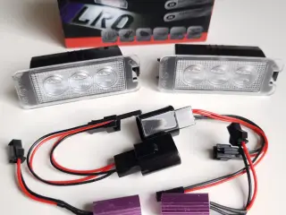 NY! LED Nummerpladelys VW / Porsche / Seat / Skoda