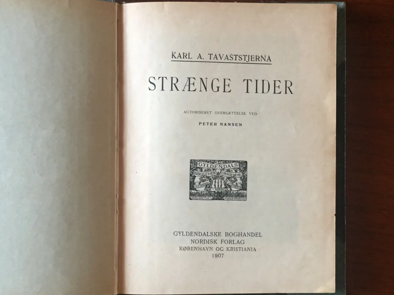Billede 1 - Karl A. Tavaststjerna: Strænge Tider
