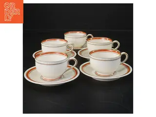 Porcelæns kaffekopper med underkopper fra Københavns Porcelæns Maleri (str. 11 ø cm og 6 ø cm)