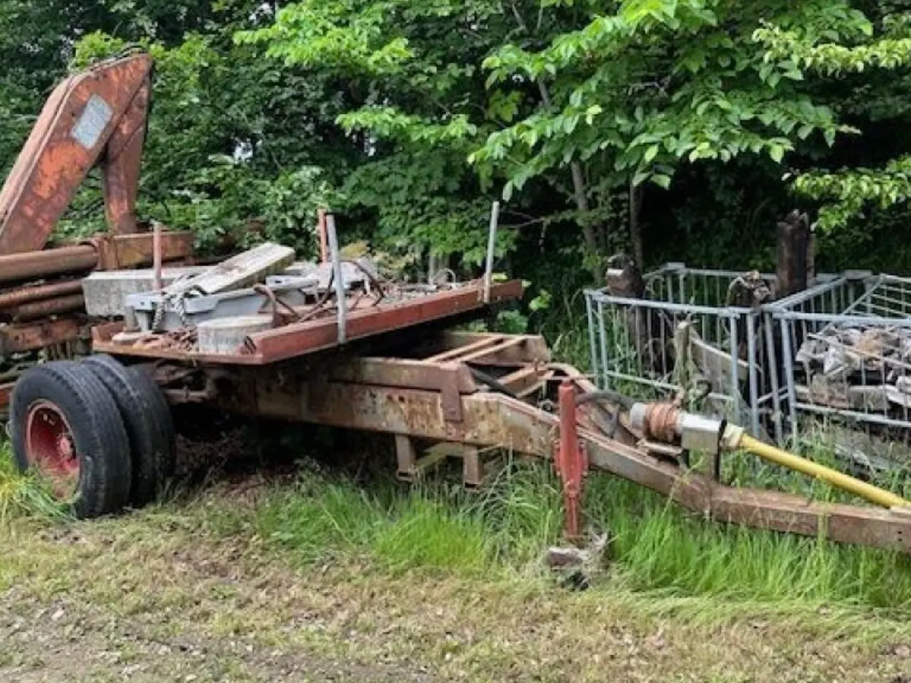 Billede 1 - Traktor vogn med kran