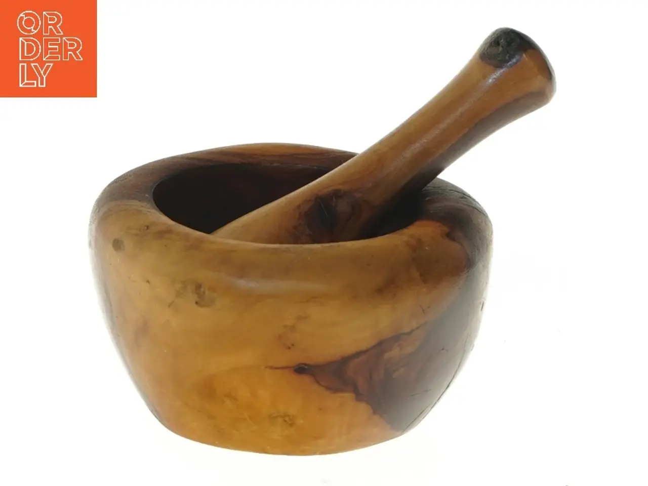 Billede 1 - Flot træ morter og støder (str. Ø 14 cm)