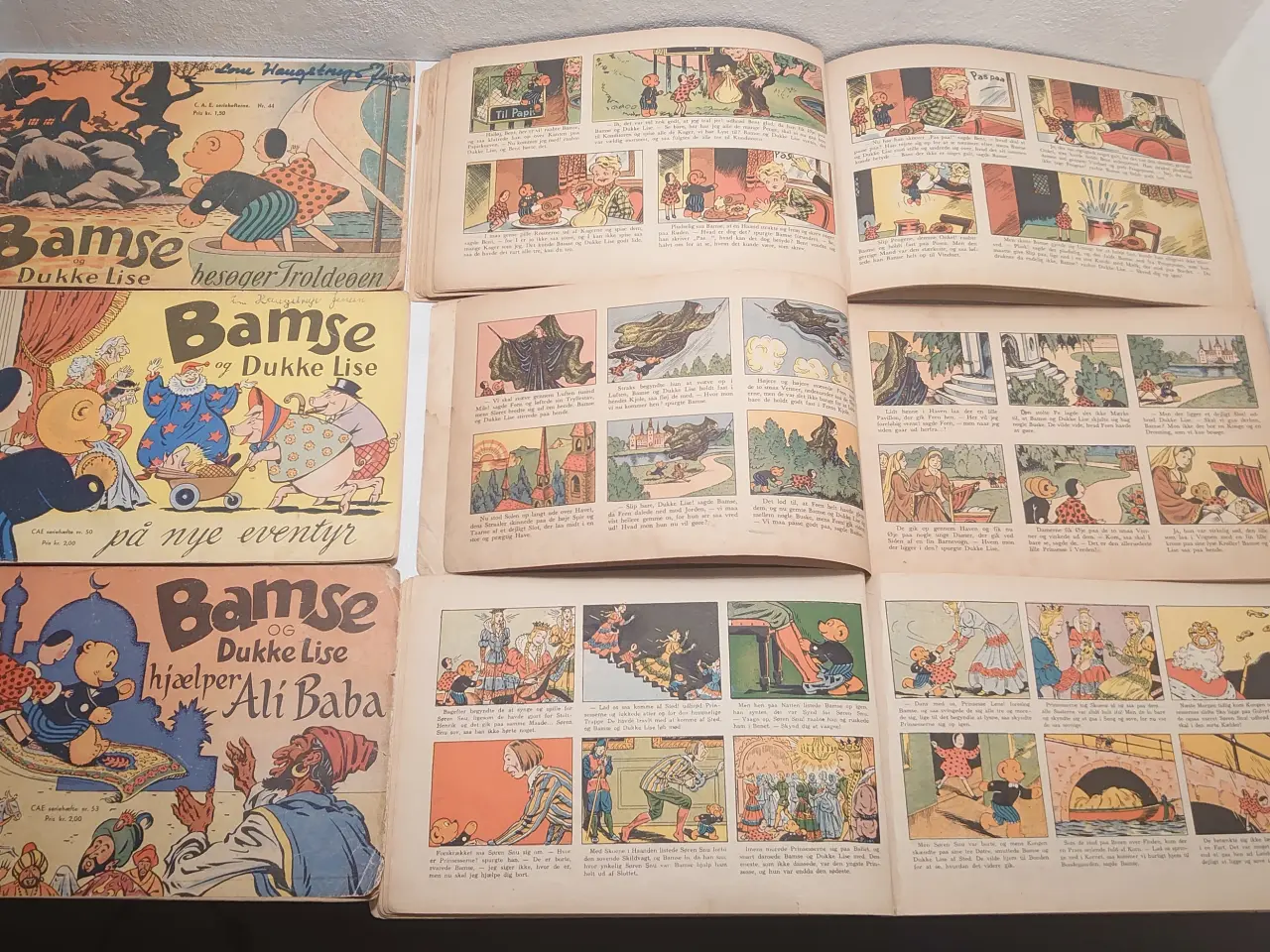 Billede 3 - 4 stk Bamse og Dukkelise fra 1943-58.