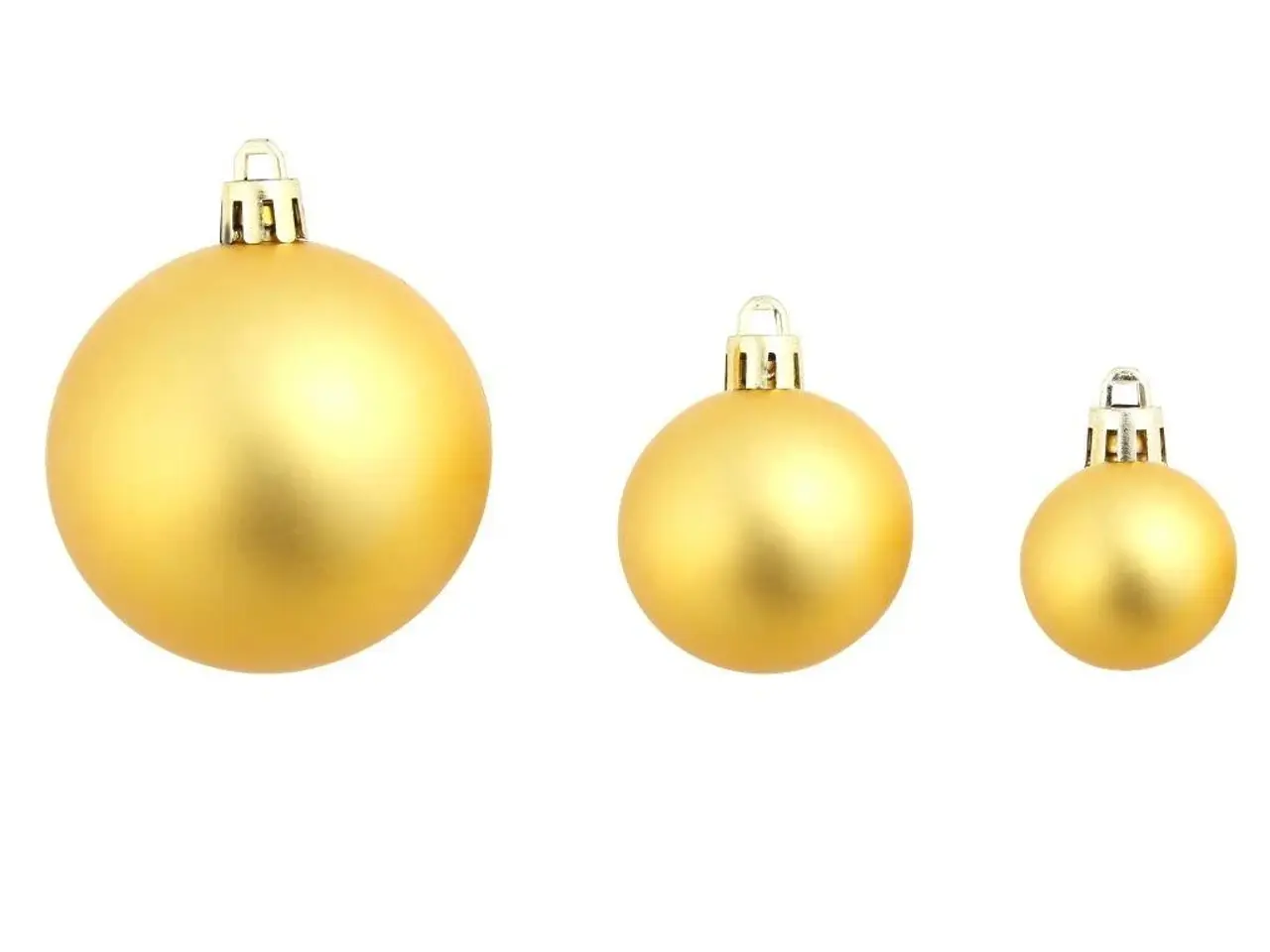 Billede 9 - Julekuglesæt 100 stk. - 3/4/6 cm guldfarvet