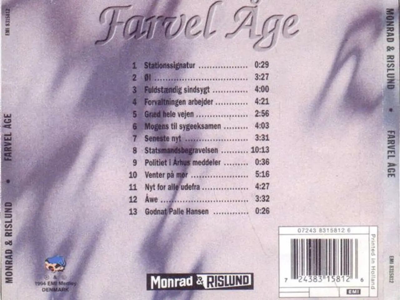 Billede 2 - Monrad & Rislund – Farvel Åge – CD