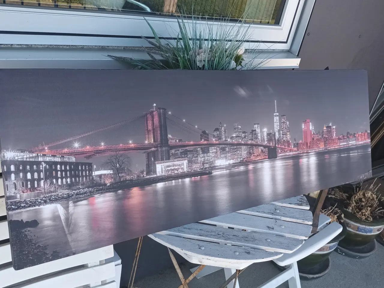 Billede 1 - Stort Flot Billede af Brooklyn Bridge og New York