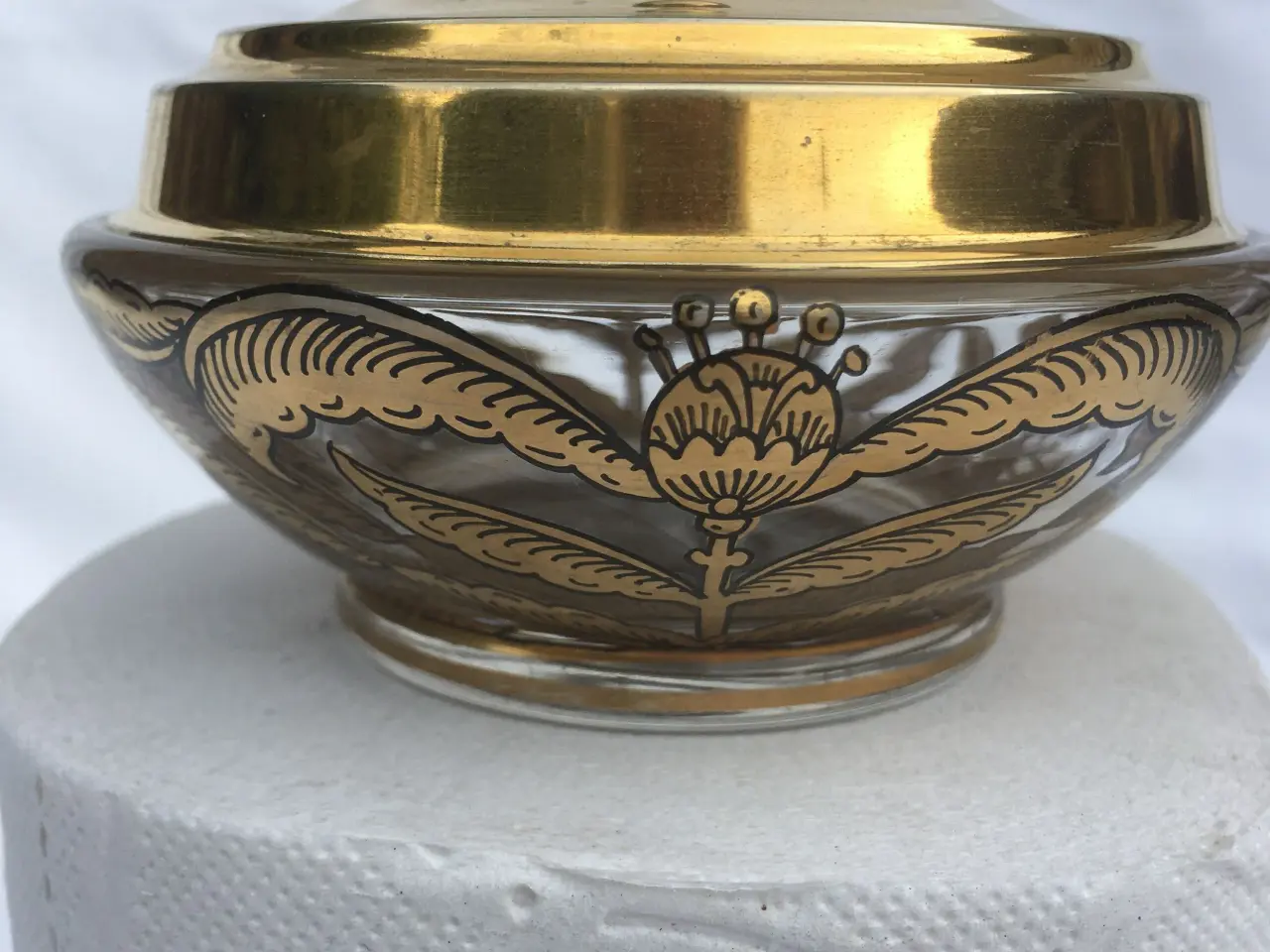 Billede 1 - Bonbonniere glas messing