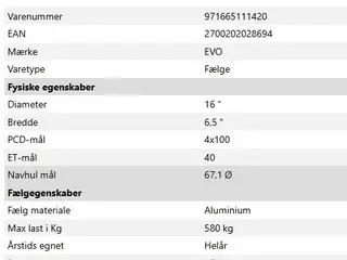 2 stk. alufælge med dæk.