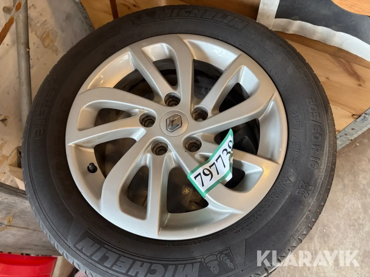 Billede 3 - Alufælge med dæk Renault 4 stk.