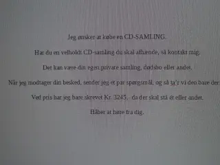 Jeg ønsker at købe en CD-SAMLING.