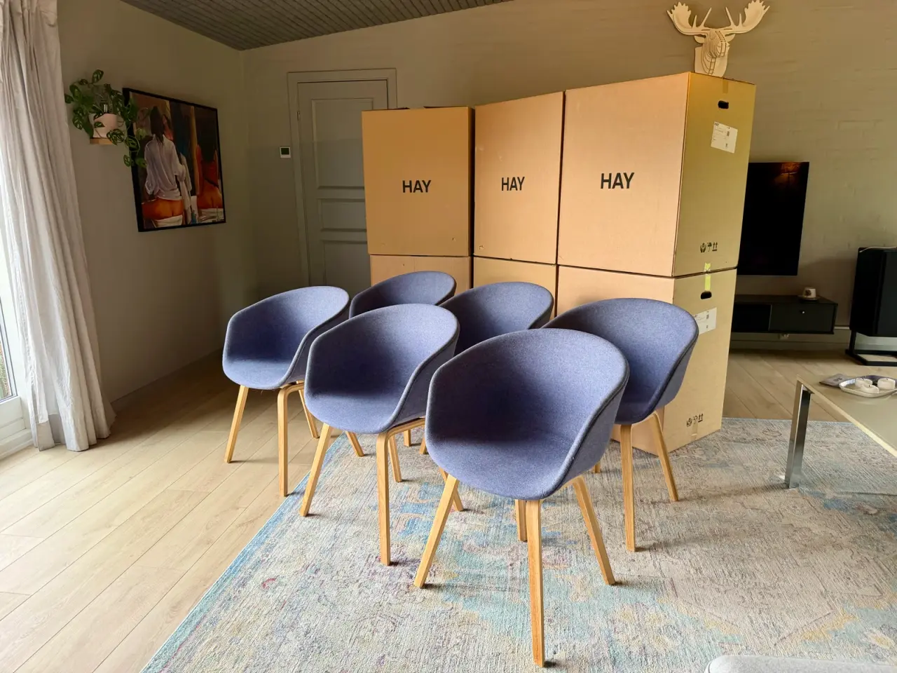 Billede 2 - 6 stk. HAY 'About A Chair' (AAC) spisebordsstole –