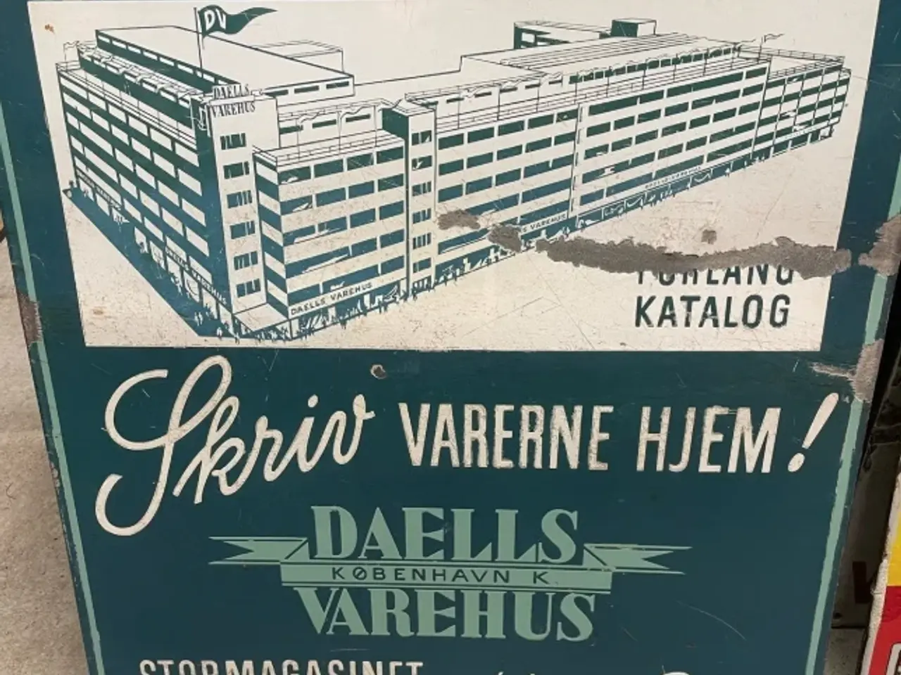 Billede 1 - Emaljeskilt stationsskilt 60x60 daells varehus