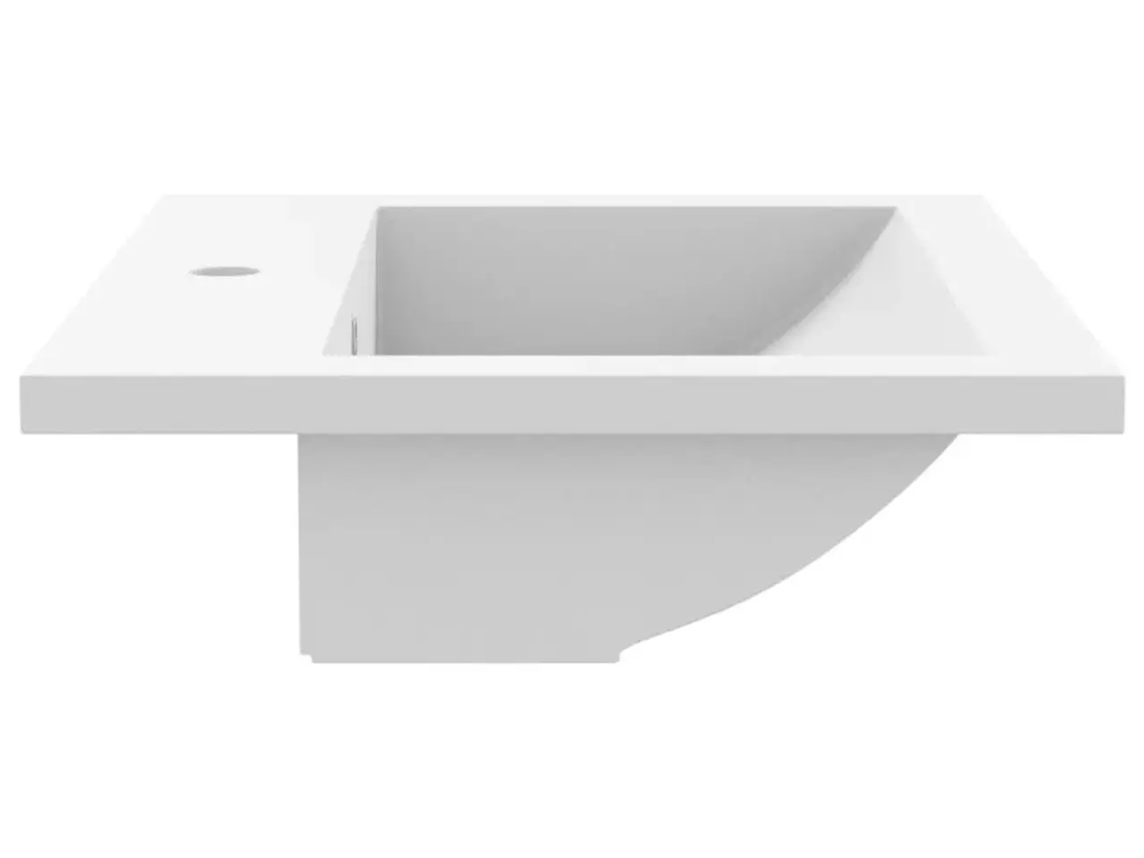 Billede 6 - Håndvask til bordplade 60 × 45 × 12 cm - granit, hvid
