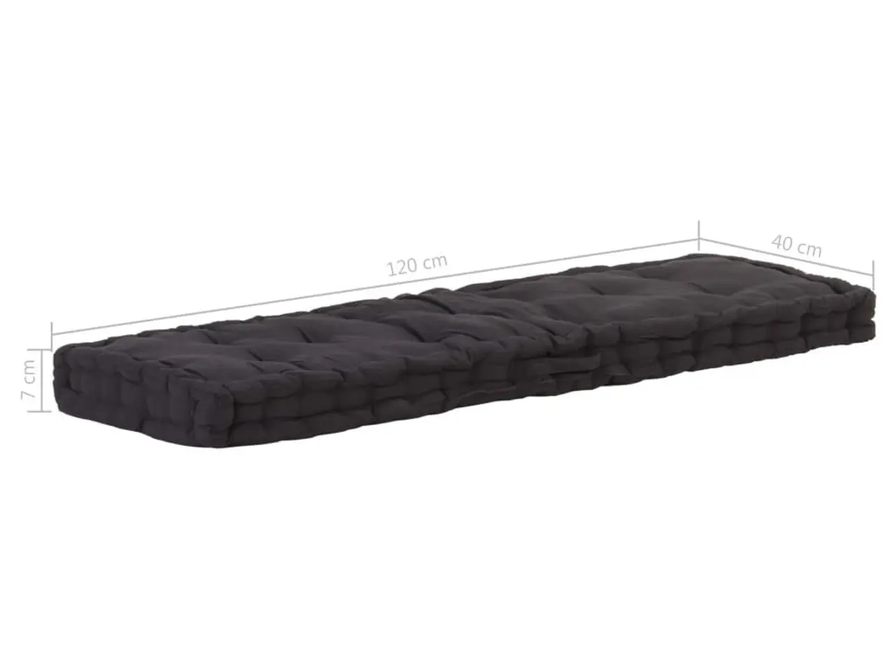 Billede 11 - Hynder til pallesofa 2 stk. i bomuld 120 cm - sort
