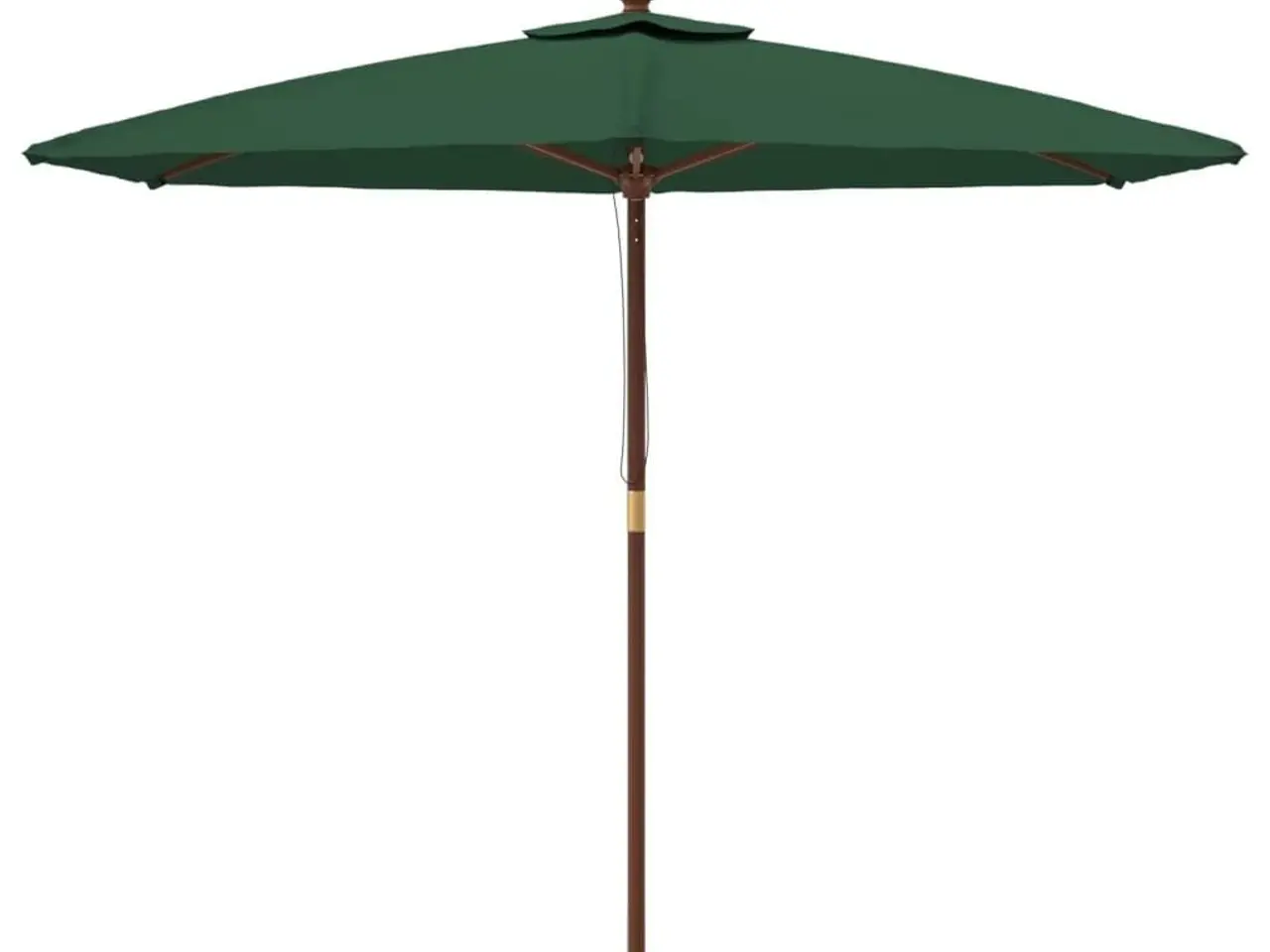 Billede 3 - Haveparasol med træstang 299 x 240 cm - grøn