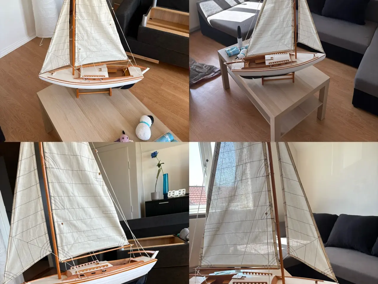 Billede 1 - Stort model sejlskib i træ