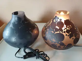 Glasbordlamper sort mønster
