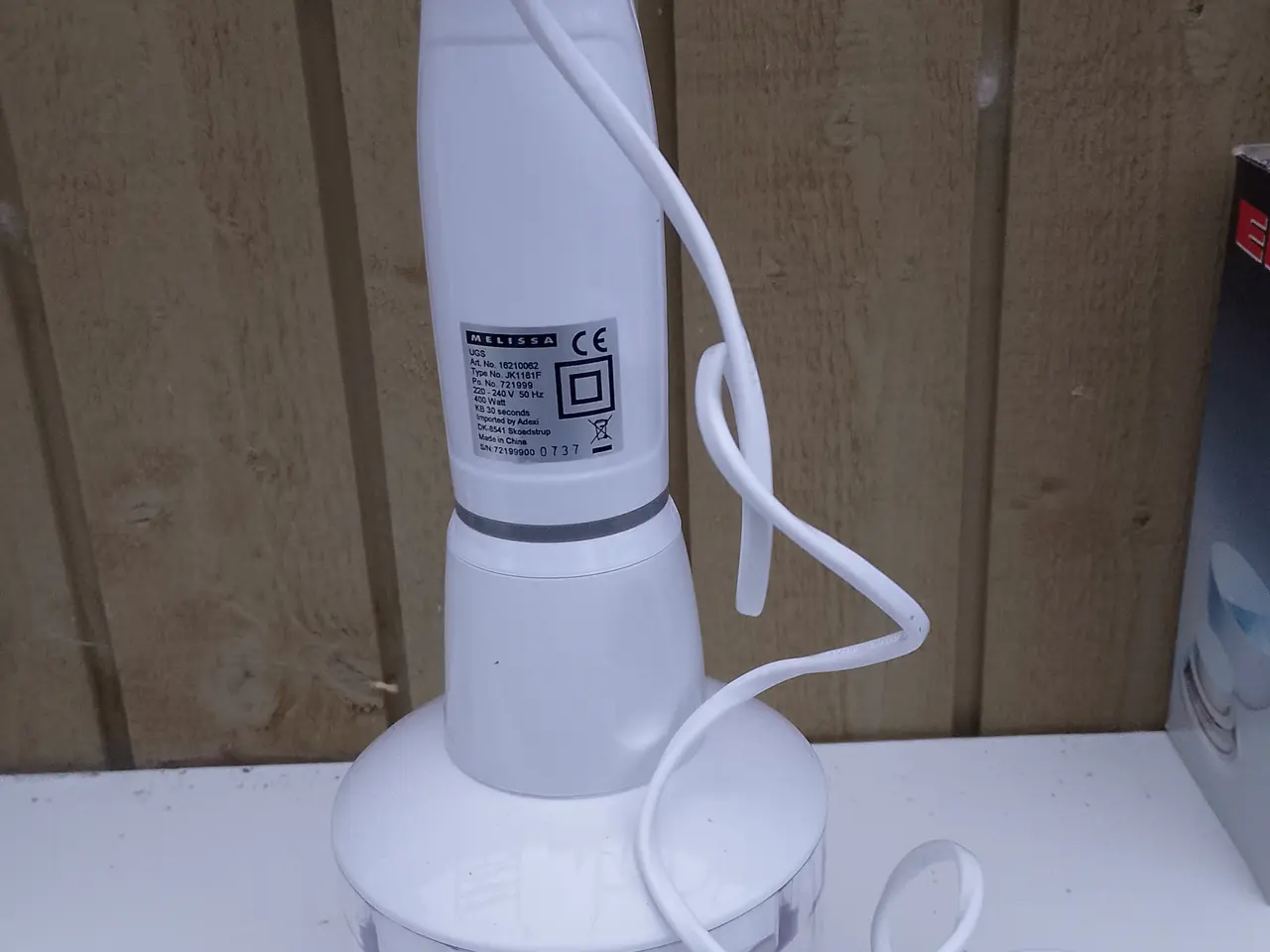 Billede 1 - Melitta stavblender med hakker, hvid