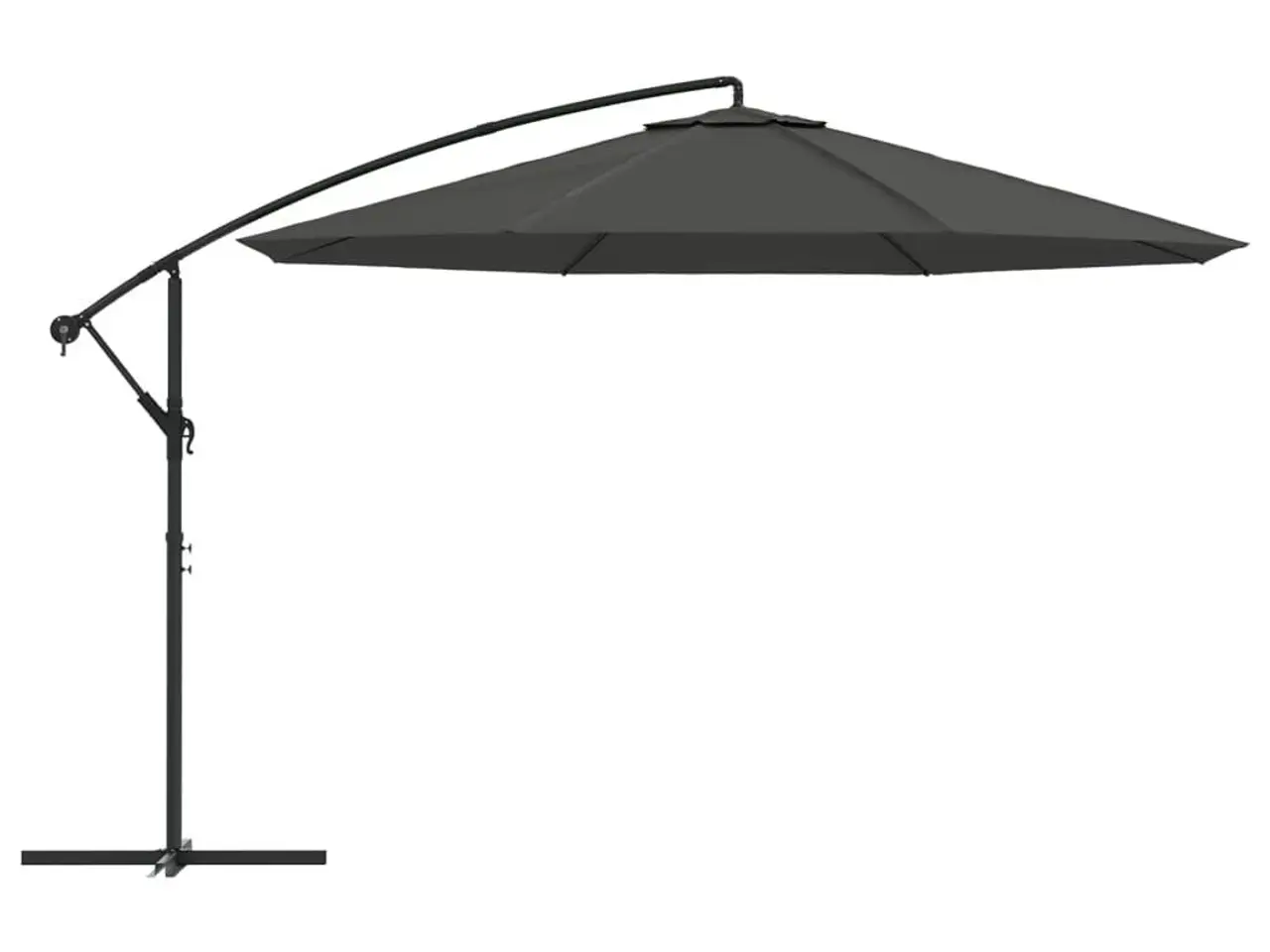 Billede 3 - Hængeparasol 350 cm med aluminiumstang - antracitgrå