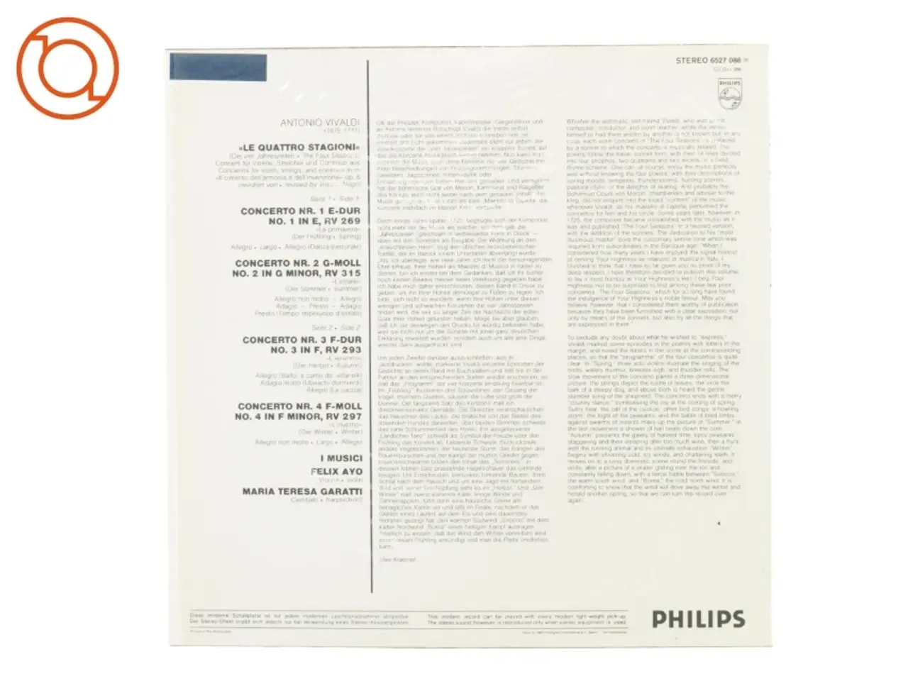 Billede 3 - Vivaldi: die vier jahreszeiten fra Philips (str. 30 cm)