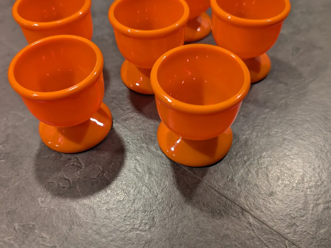 Billede 4 - Orange æggebægre 6 stk