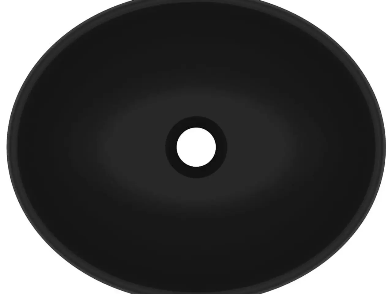 Billede 4 - Keramisk håndvask 40 × 33 cm - oval, mat sort