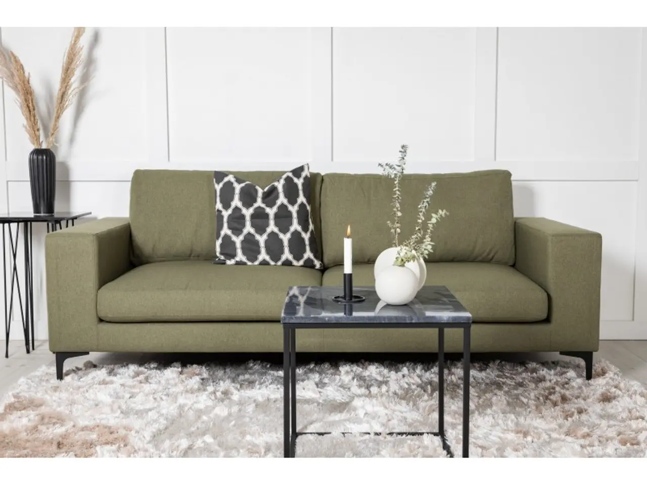 Billede 6 - Bolero 3 personers Sofa - Sort og Grøn