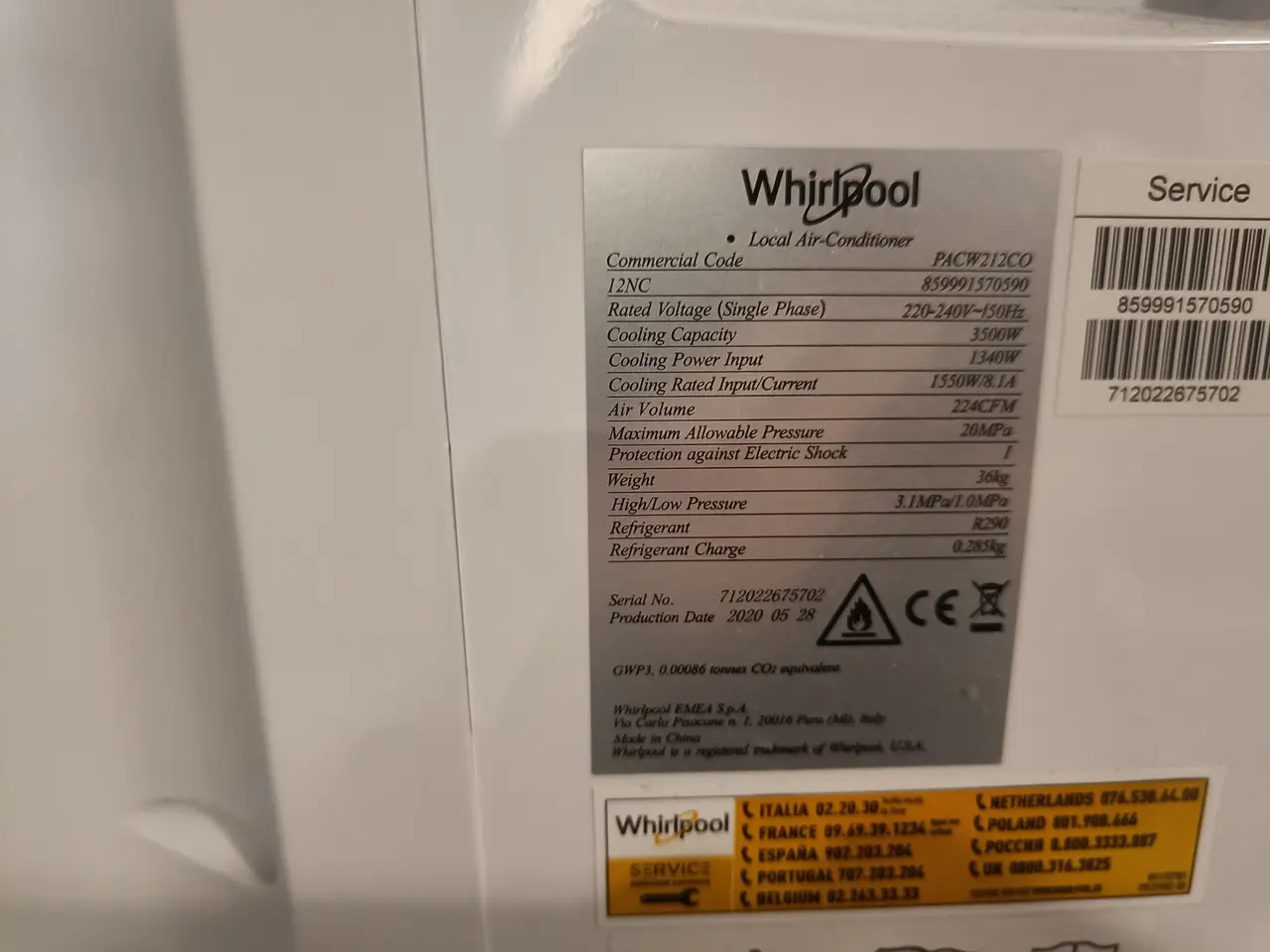 Billede 3 - Whirlpool transportabel aircondition