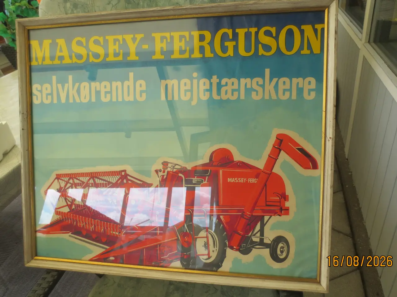Billede 2 - 1 stk Plakat Massey Ferguson Mejetærsker