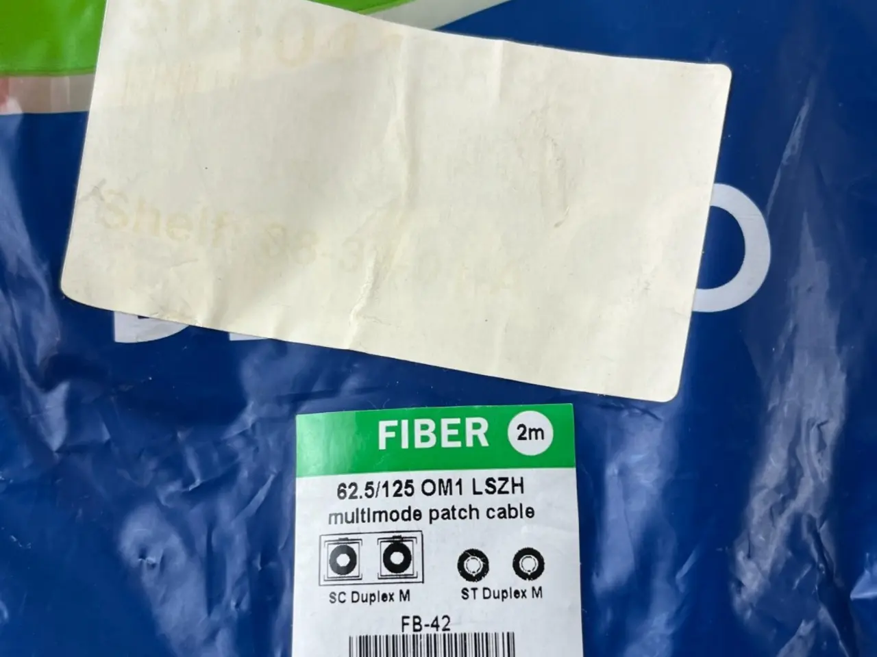 Billede 1 - 62.5/125 OM1 Fiber Patch kabel 2m SC Duplex to ST